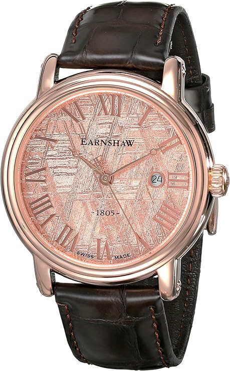 earnshaw mens es-0026-03 meteorite analog display swiss quartz